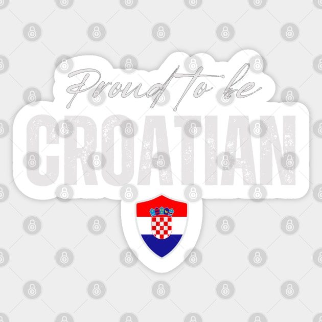 Proud Croatian, Croatia flag Sticker by eka123